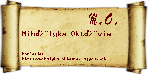 Mihályka Oktávia névjegykártya
